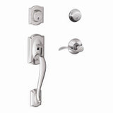Schlage F62CAM625ACCRH bright chrome double cylinder handleset