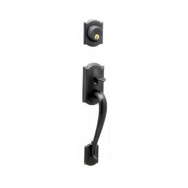 Schlage F62CAM716GEO aged bronze double cylinder handleset