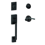 Schlage F62CEN716MERLH aged bronze double cylinder handleset
