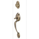 Schlage F62PLY609ACCLH antique brass double cylinder handleset