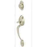 Schlage F62PLY619ACCLH satin nickel double cylinder handleset