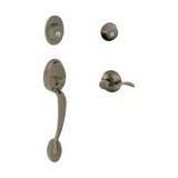 Schlage F62PLY620ACCLH antique nickel double cylinder handleset