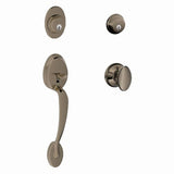 Schlage F62PLY620SIE antique pewter double cylinder handleset