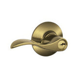 Schlage F80ACC609LH antique brass storeroom door lever