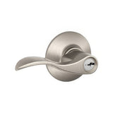 Schlage F80ACC619LH satin nickel storeroom door lever