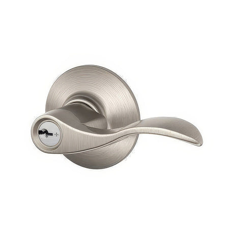 Schlage F80ACC619RH satin nickel storeroom door lever