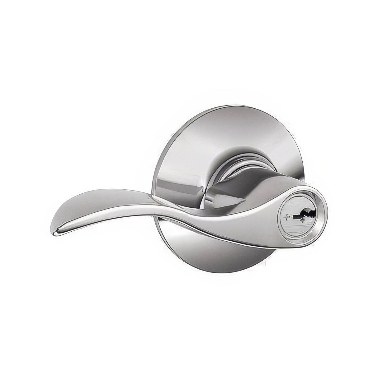 Schlage F80ACC625LH polished chrome storeroom door lever