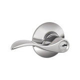 Schlage F80ACC625LH polished chrome storeroom door lever