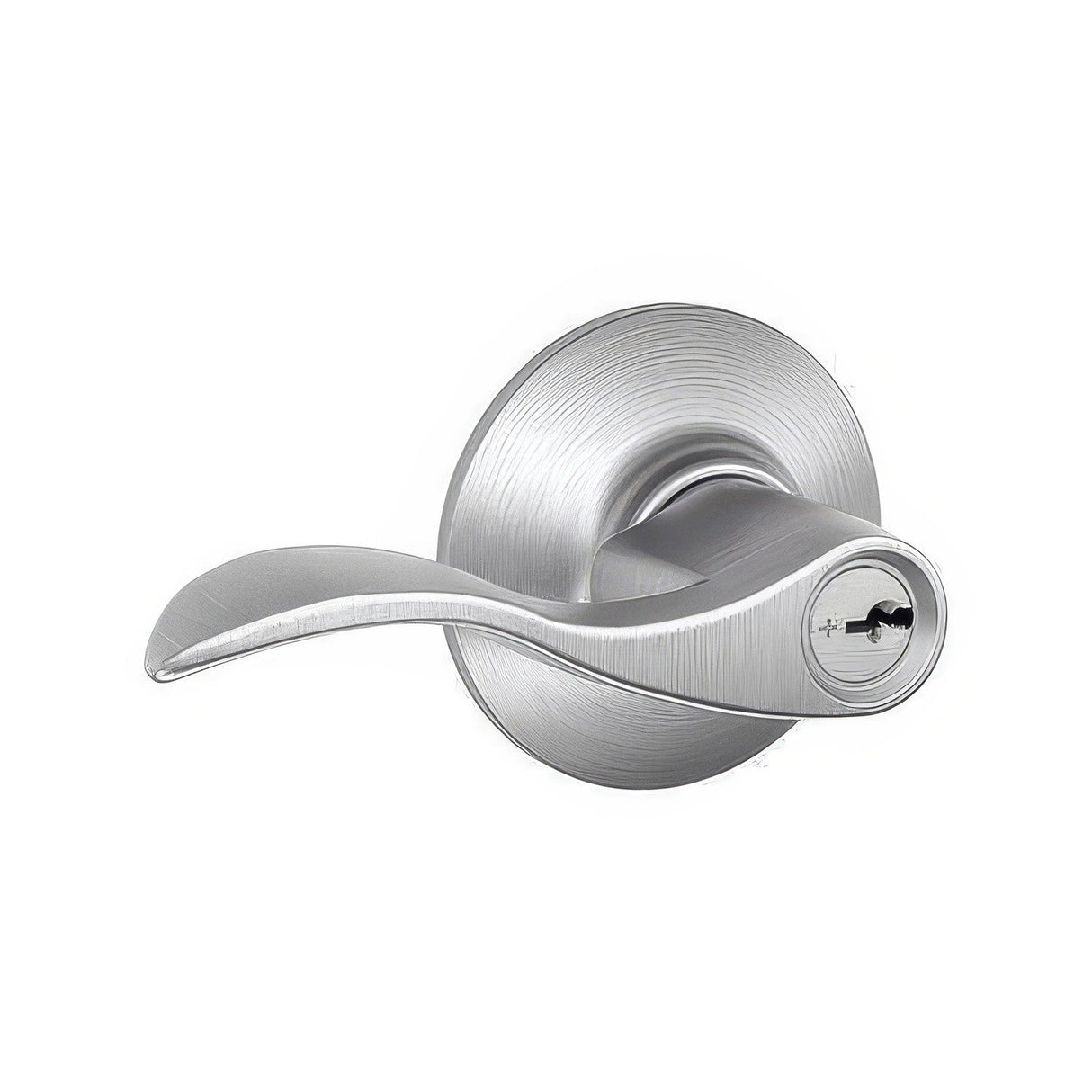 Schlage F80ACC626LH satin chrome storeroom door lever