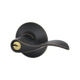 Schlage F80ACC716RH aged bronze storeroom door lever
