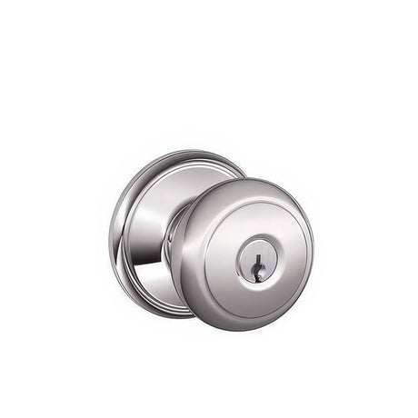 Schlage F80AND625 polished chrome storeroom door knob