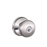 Schlage F80AND626 satin chrome storeroom door knob