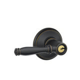 Schlage F80BIR716 F80-BIR Birmingham Keyed Storeroom Door Lever Aged Bronze