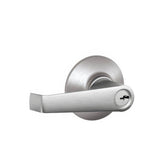Schlage F80ELA626 satin chrome storeroom door lever