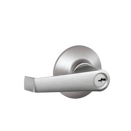 Schlage F80ELA626 F Series storeroom storeroom door lever in polished brass, additional view