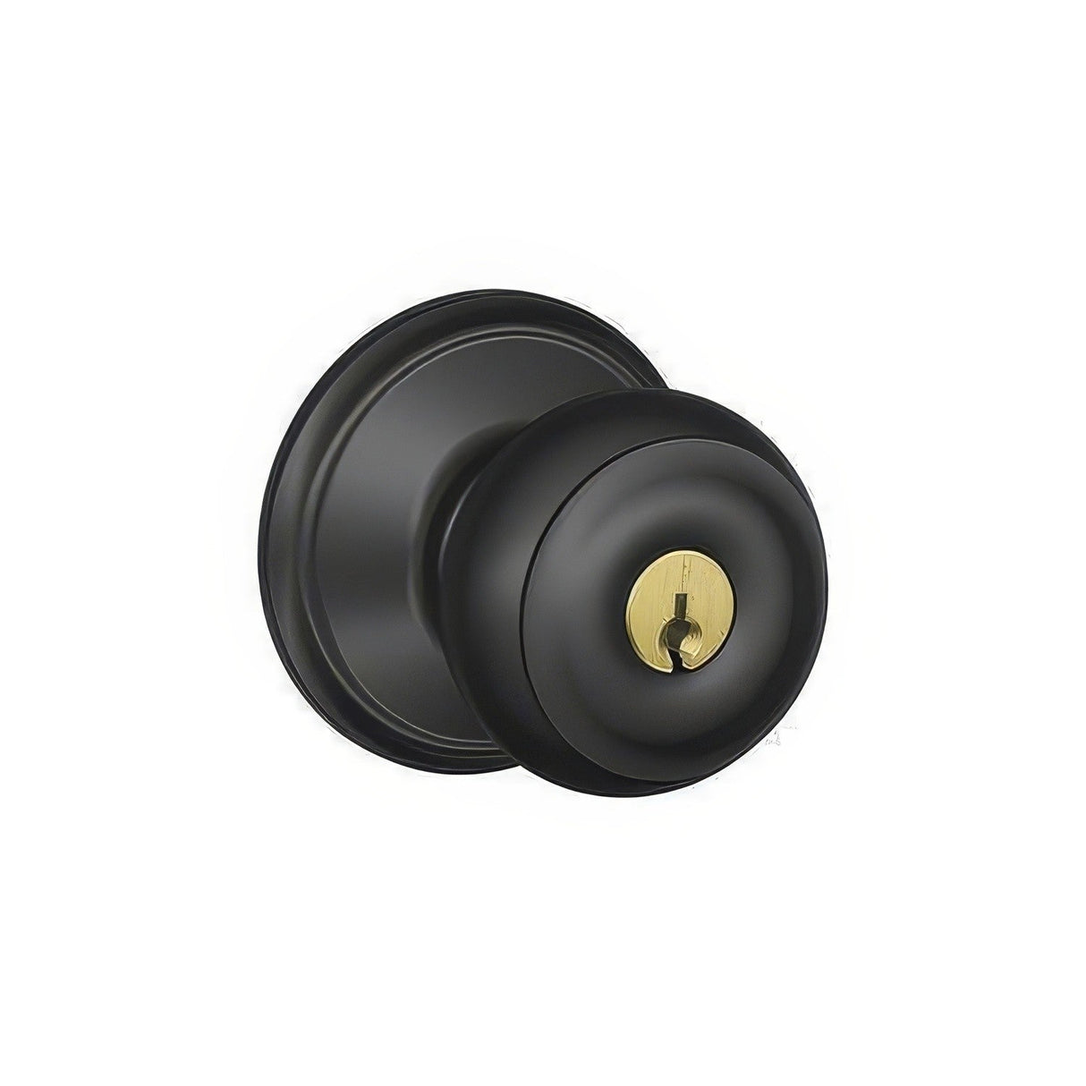 Schlage F80GEO622 matte black storeroom door knob