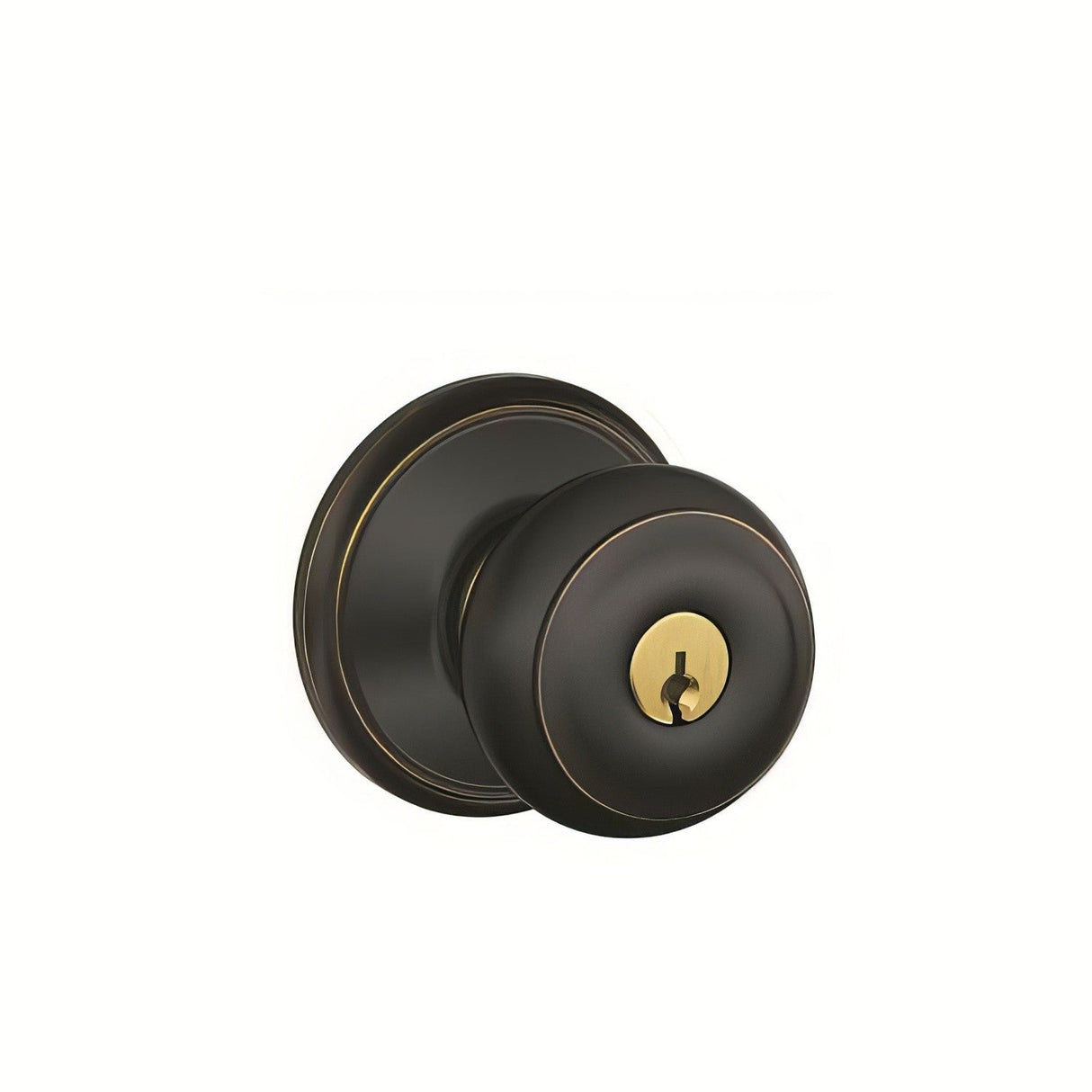 Schlage F80GEO716 aged bronze storeroom door knob