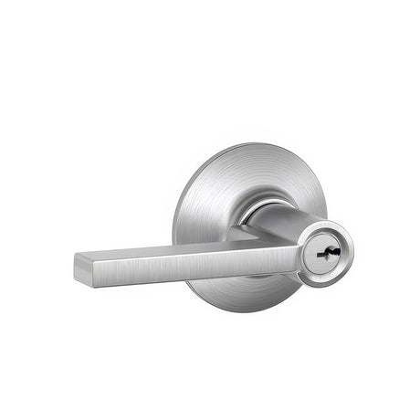 Schlage F80LAT626 satin chrome storeroom door lever