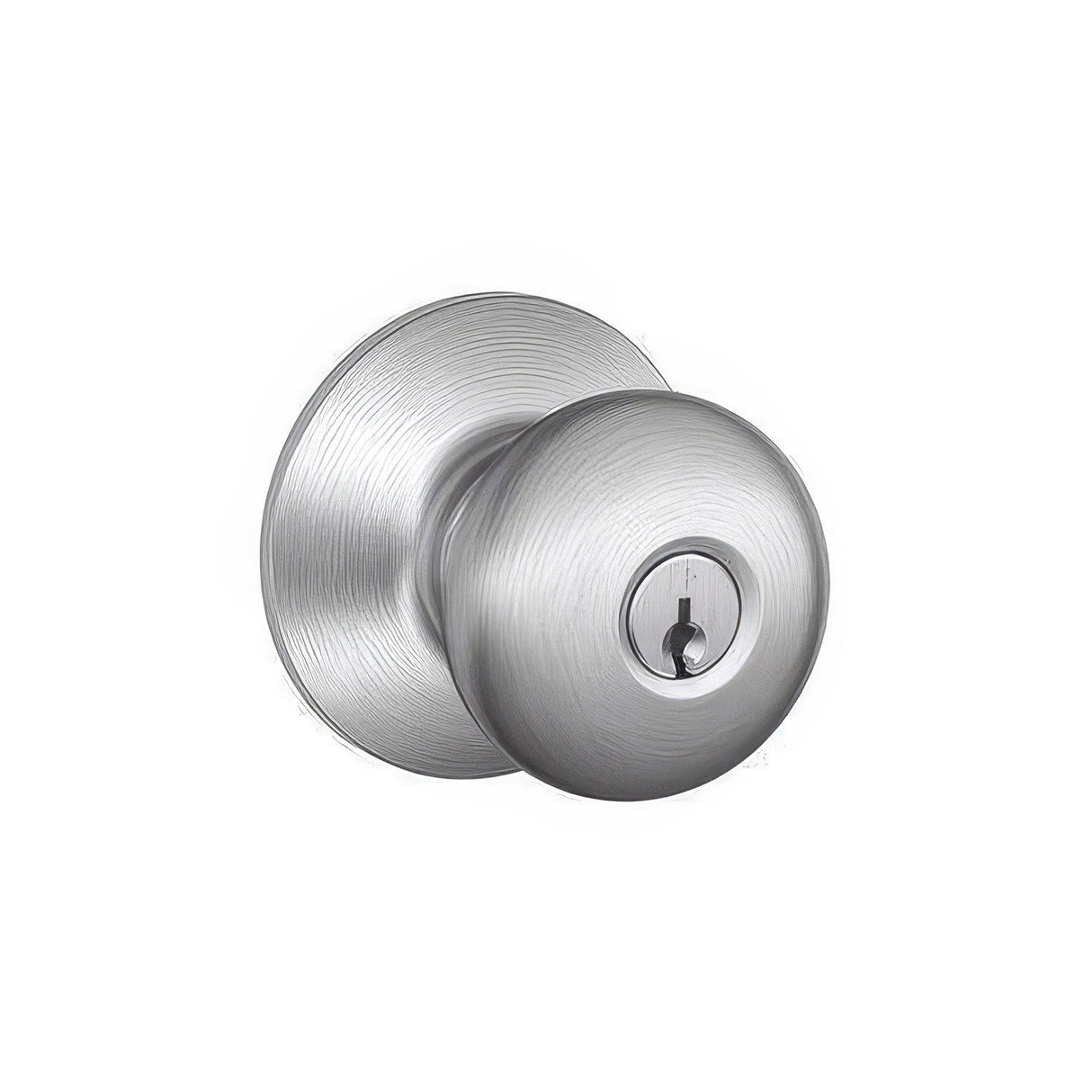 Schlage F80PLY626 satin chrome storeroom door knob