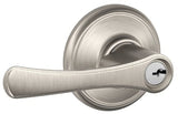 Schlage F80VLA619 satin nickel storeroom door lever