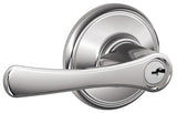 Schlage F80VLA625 polished chrome storeroom door lever