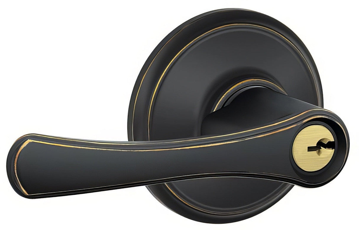 Schlage F80VLA716 aged bronze storeroom door lever