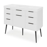 Jeffrey Alexander Gardner 49" White Single Sink Bathroom Vanity with White Resin Top - Single-Hole Faucet Top - VKGAR48WHPRE