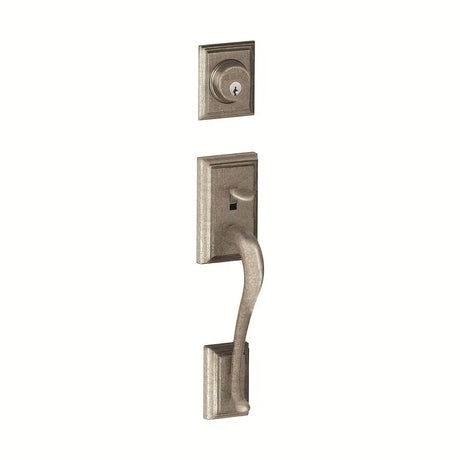 Schlage F92ADD621 distressed nickel dummy handleset