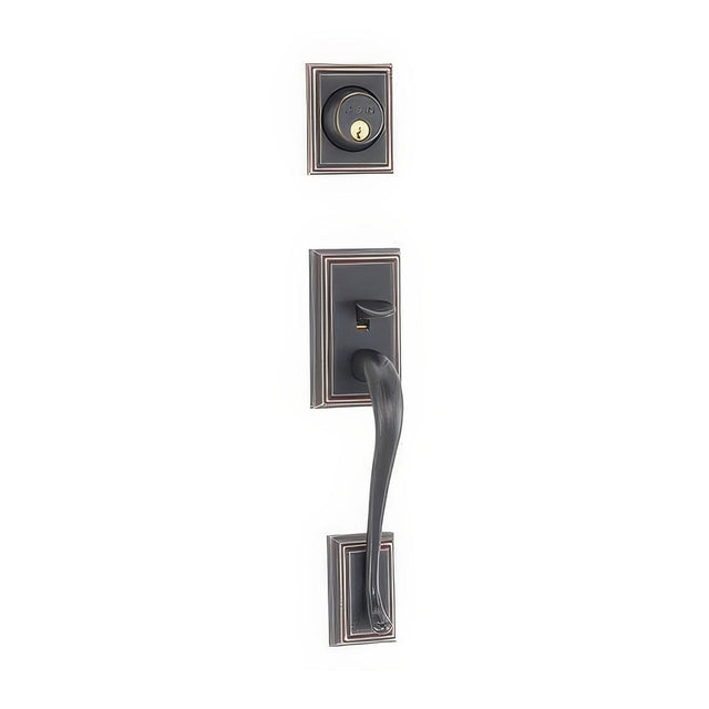 Schlage F92ADD716 aged bronze dummy handleset