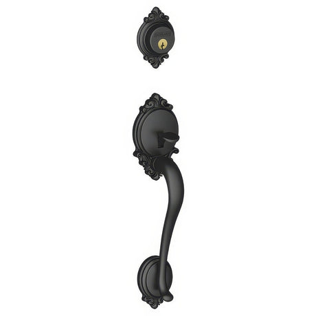 Schlage F92BRK622 matte black dummy handleset