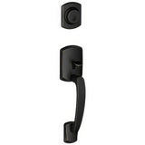 Schlage F92GRW622 matte black dummy handleset