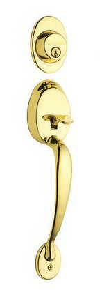 Schlage F92PLY605 polished brass dummy handleset
