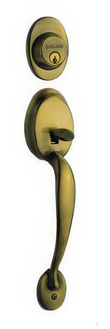 Schlage F92PLY609 antique brass dummy handleset