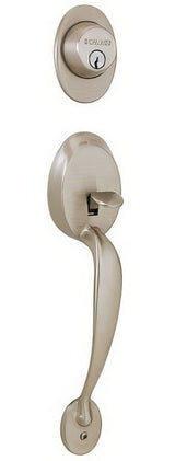 Schlage F92PLY619 satin nickel dummy handleset