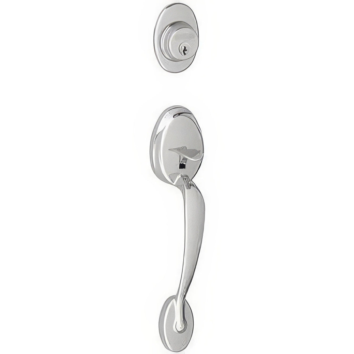 Schlage F92PLY625 polished chrome dummy handleset