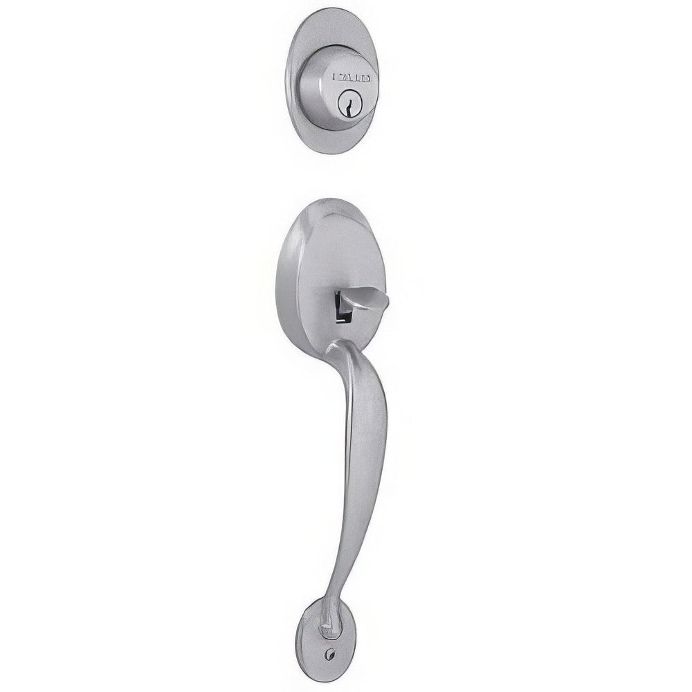 Schlage F92PLY626 satin chrome dummy handleset