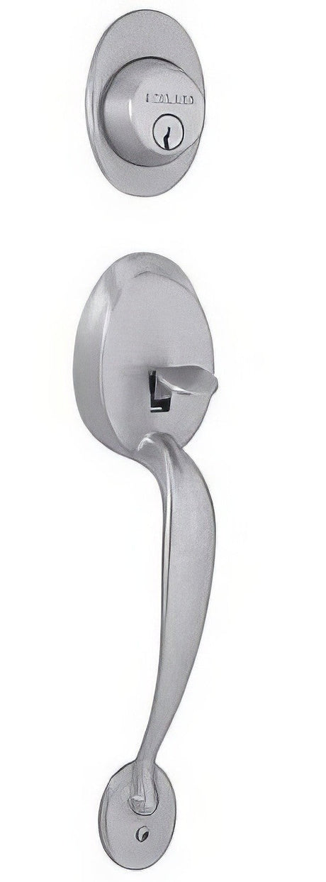Schlage F92PLY626 satin chrome dummy handleset