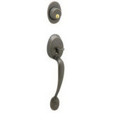 Schlage F92PLY716 aged bronze dummy handleset