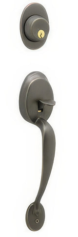 Schlage F92PLY716 aged bronze dummy handleset