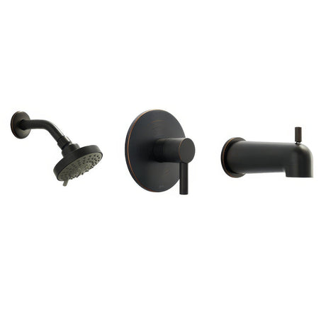 Better Home Products F93644BLK Stinson Beach tub & shower faucet in polished brass, additional view