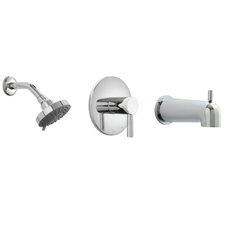 Better Home Products F93688CH Stinson Beach tub & shower faucet, front view