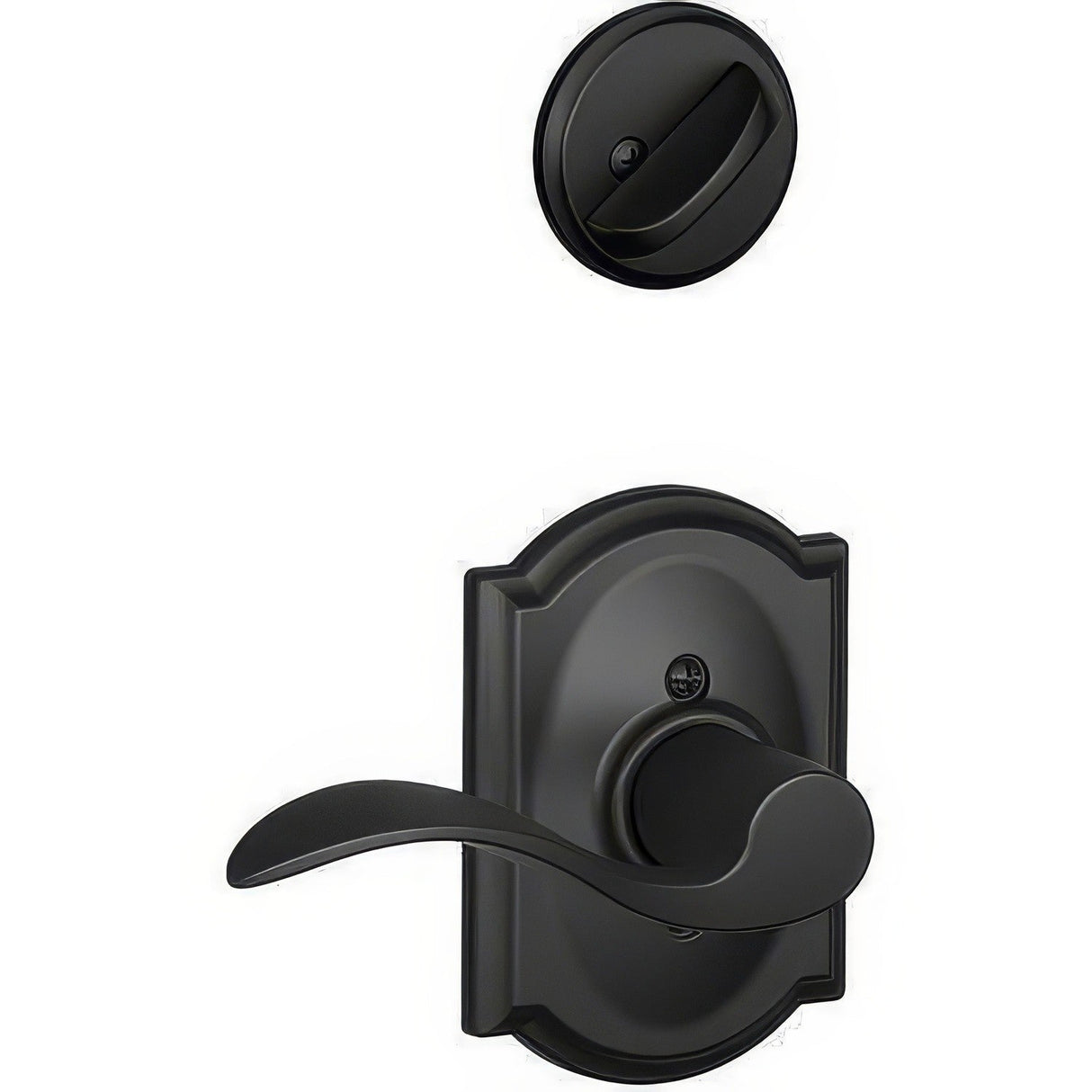 Schlage F94ACC622CAMRH matte black dummy interior pack