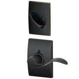 Schlage F94ACC716CENLH aged bronze dummy interior pack