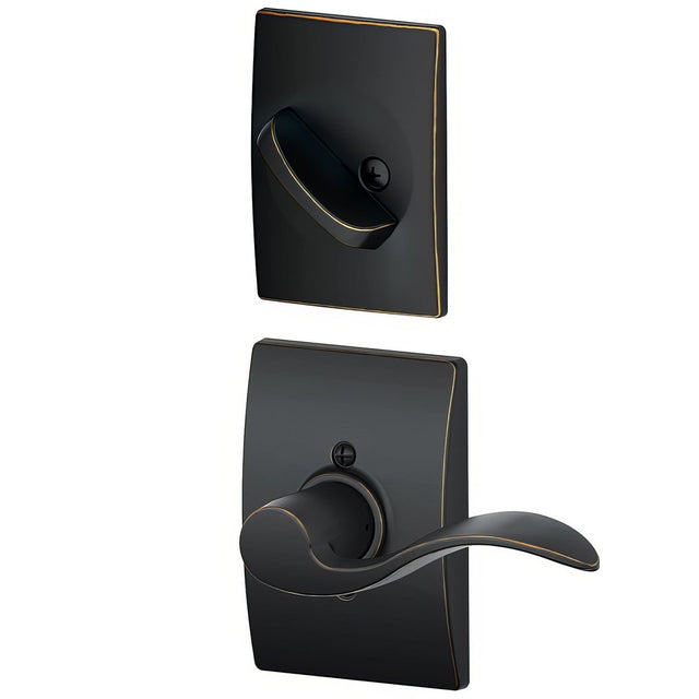 Schlage F94ACC716CENLH aged bronze dummy interior pack