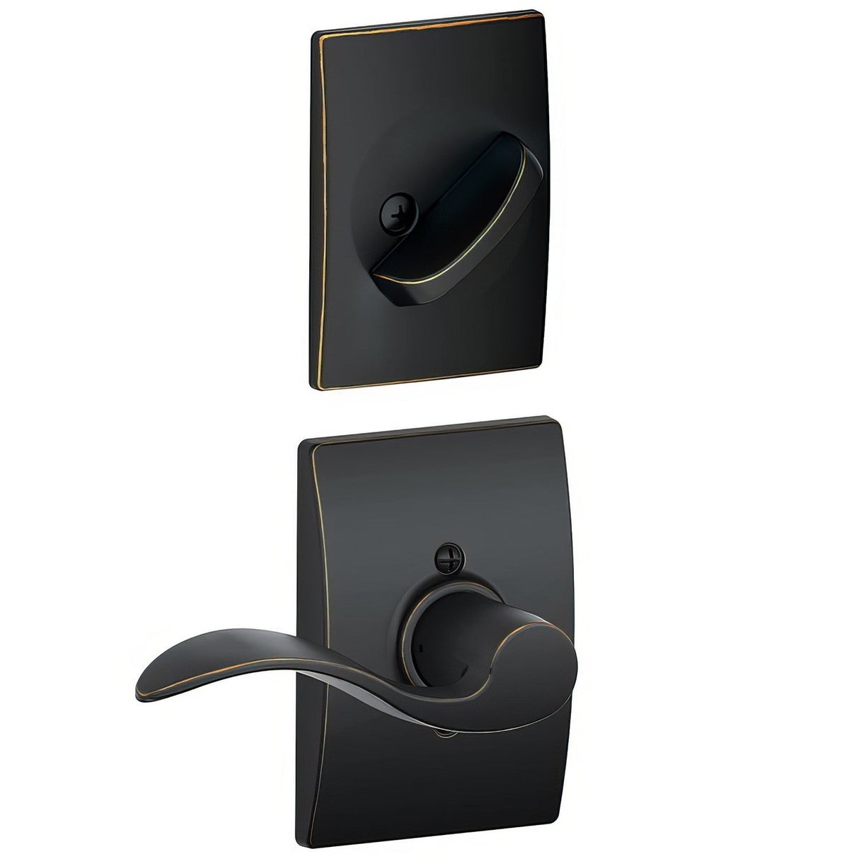 Schlage F94ACC716CENRH aged bronze dummy interior pack