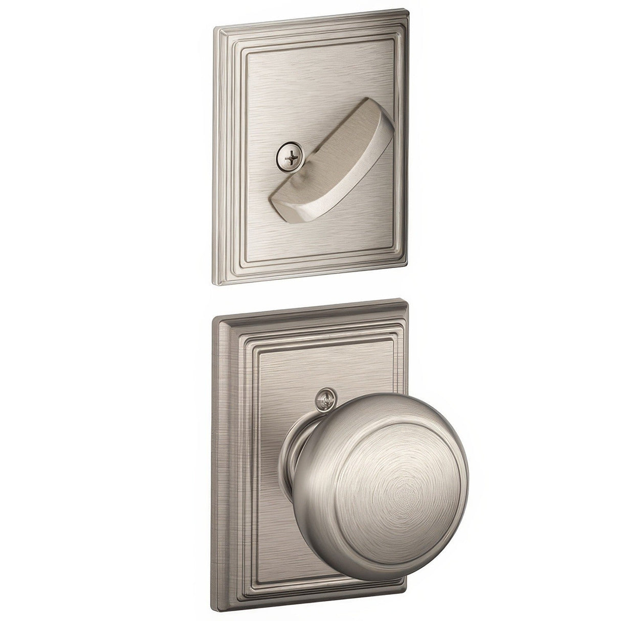 Schlage F94AND619ADD satin nickel dummy interior pack