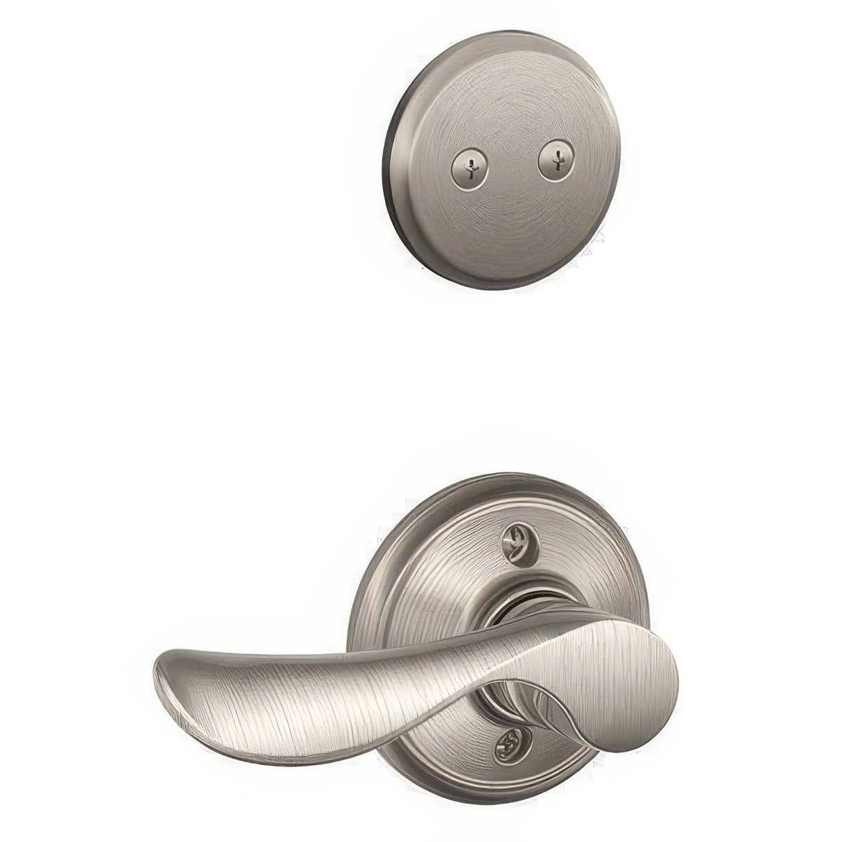 Schlage F94CHP619RH satin nickel dummy interior pack