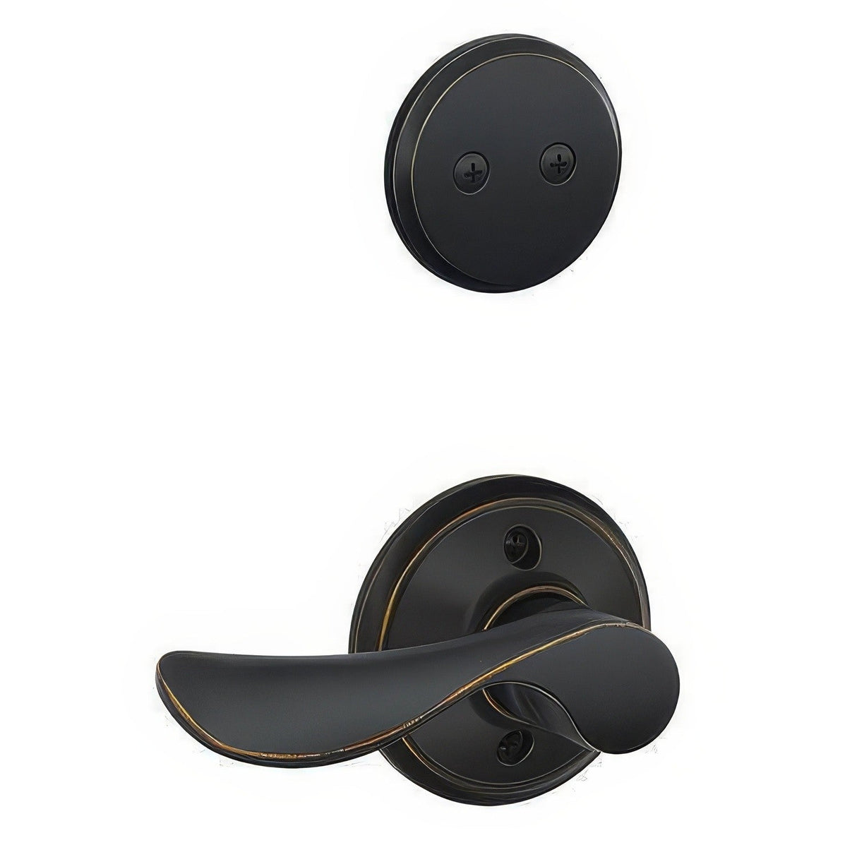 Schlage F94CHP716RH aged bronze dummy interior pack