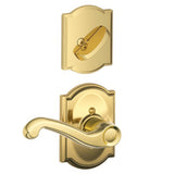 Schlage F94FLA605CAMRH polished brass dummy interior pack