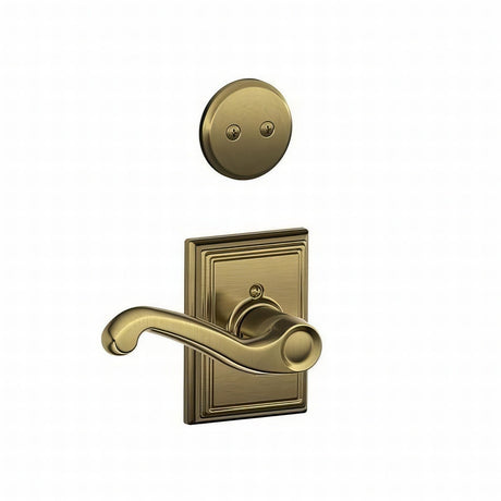 Schlage F94FLA609ADDLH antique brass dummy interior pack